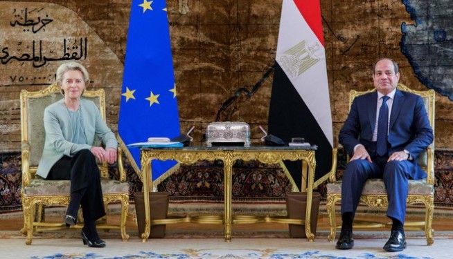EU Commission chief Ursula von der Leyen on Saturday met Egyptian President Abdel Fattah El-Sisi (Foto: Dok. Istimewa Twitter Komisi Eropa @EU_Commission)